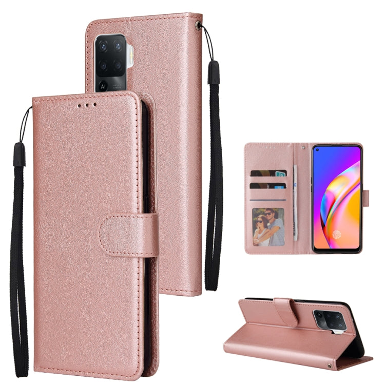 Multifunctional Horizontal Flip Leather Case, with Three Card Slot & Holder & Double Zip Wallett & Photo Frame & Lanyard, For OPPO A94 4G, For OPPO Realme 8 / 8 Pro 4G, For Xiaomi Redmi Note 10 5G