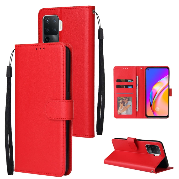 Multifunctional Horizontal Flip Leather Case, with Three Card Slot & Holder & Double Zip Wallett & Photo Frame & Lanyard, For OPPO A94 4G, For OPPO Realme 8 / 8 Pro 4G, For Xiaomi Redmi Note 10 5G