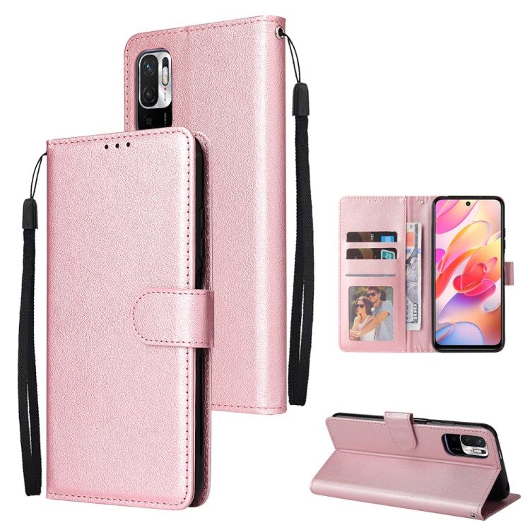 Multifunctional Horizontal Flip Leather Case, with Three Card Slot & Holder & Double Zip Wallett & Photo Frame & Lanyard, For OPPO A94 4G, For OPPO Realme 8 / 8 Pro 4G, For Xiaomi Redmi Note 10 5G