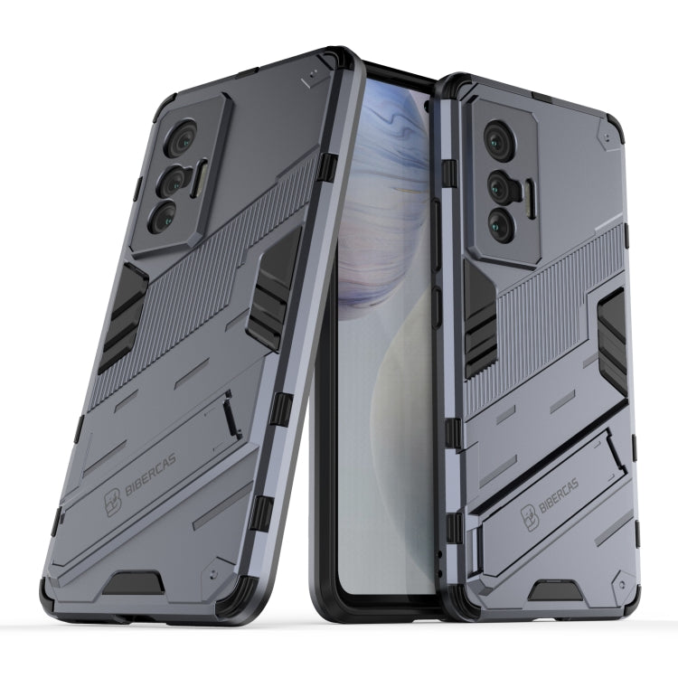 Punk Armor 2 in 1 PC + TPU Shockproof Case with Invisible Holder, For vivo X70, For vivo X70 Pro, For vivo X70 Pro+