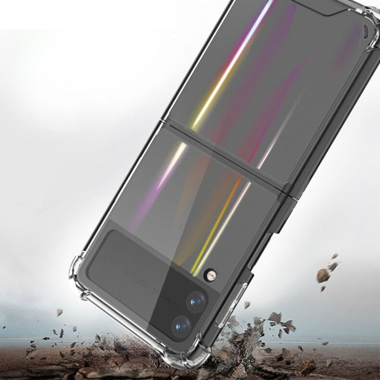 For Samsung Galaxy Z Flip4 Aurora PC + TPU Clear Four-corner Shockproof Phone Case