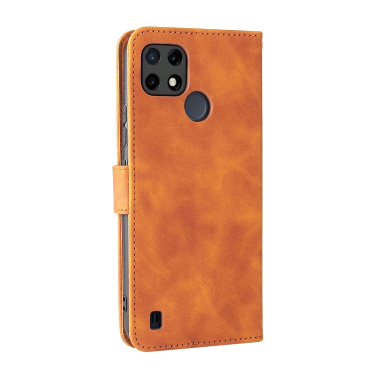 Solid Color Skin Feel Magnetic Buckle Horizontal Flip Calf Texture PU Leather Case with Holder & Card Slots & Wallet, For OPPO Realme C21Y, For vivo iQOO 8