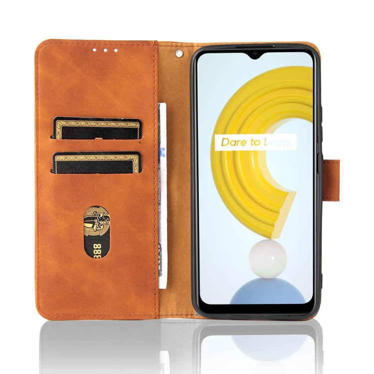 Solid Color Skin Feel Magnetic Buckle Horizontal Flip Calf Texture PU Leather Case with Holder & Card Slots & Wallet, For OPPO Realme C21Y, For vivo iQOO 8