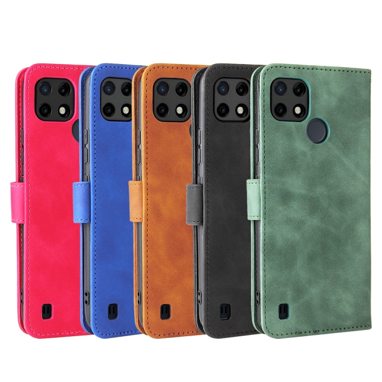 Solid Color Skin Feel Magnetic Buckle Horizontal Flip Calf Texture PU Leather Case with Holder & Card Slots & Wallet, For OPPO Realme C21Y, For vivo iQOO 8