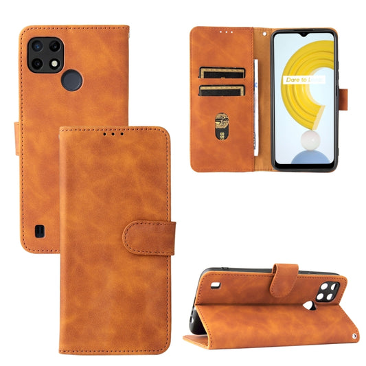 Solid Color Skin Feel Magnetic Buckle Horizontal Flip Calf Texture PU Leather Case with Holder &amp; Card Slots &amp; Wallet, For OPPO Realme C21Y, For vivo iQOO 8