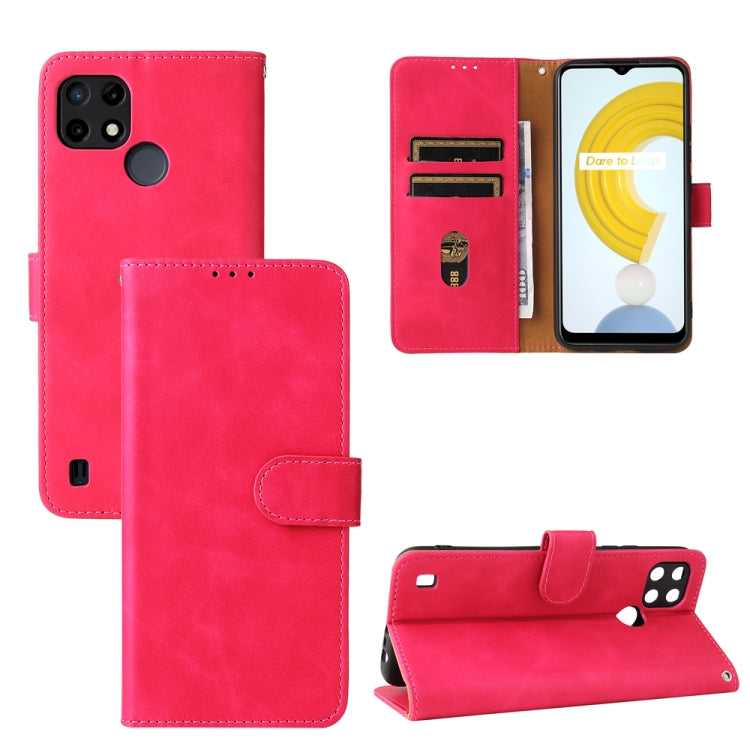 Solid Color Skin Feel Magnetic Buckle Horizontal Flip Calf Texture PU Leather Case with Holder & Card Slots & Wallet, For OPPO Realme C21Y, For vivo iQOO 8