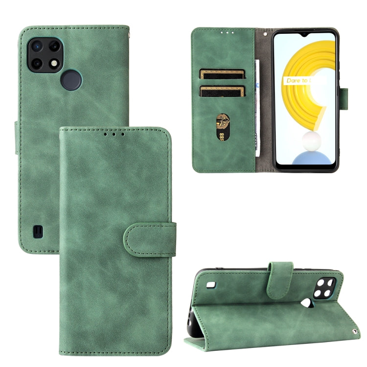 Solid Color Skin Feel Magnetic Buckle Horizontal Flip Calf Texture PU Leather Case with Holder & Card Slots & Wallet, For OPPO Realme C21Y, For vivo iQOO 8