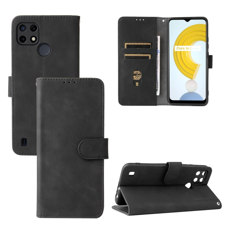 Solid Color Skin Feel Magnetic Buckle Horizontal Flip Calf Texture PU Leather Case with Holder & Card Slots & Wallet, For OPPO Realme C21Y, For vivo iQOO 8