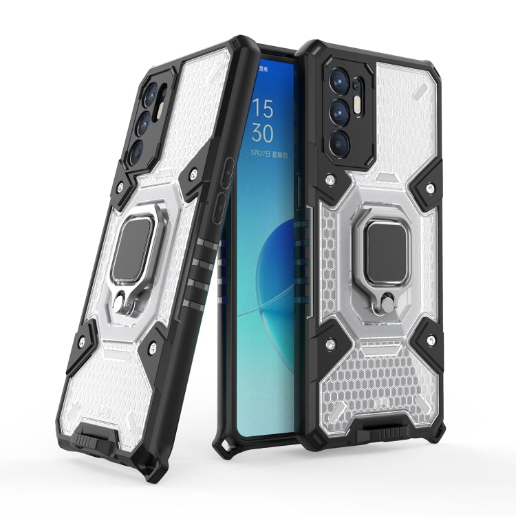 Space PC + TPU Ring Holder Protective Case, For OPPO Reno6 4G Overseas Version, For OPPO Reno 6Z