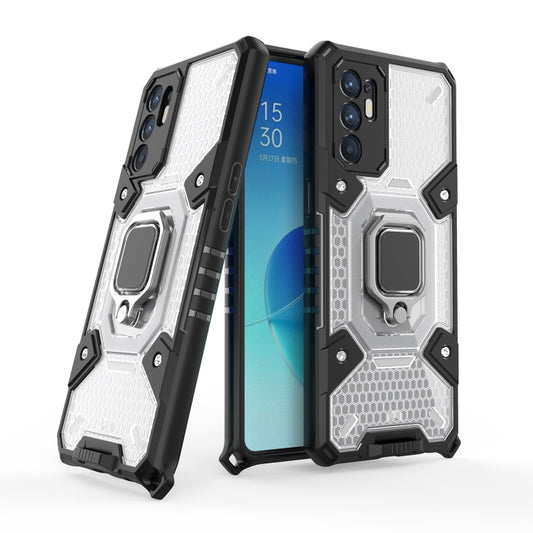 Space PC + TPU Ring Holder Protective Case, For OPPO Reno6 4G Overseas Version, For OPPO Reno 6Z