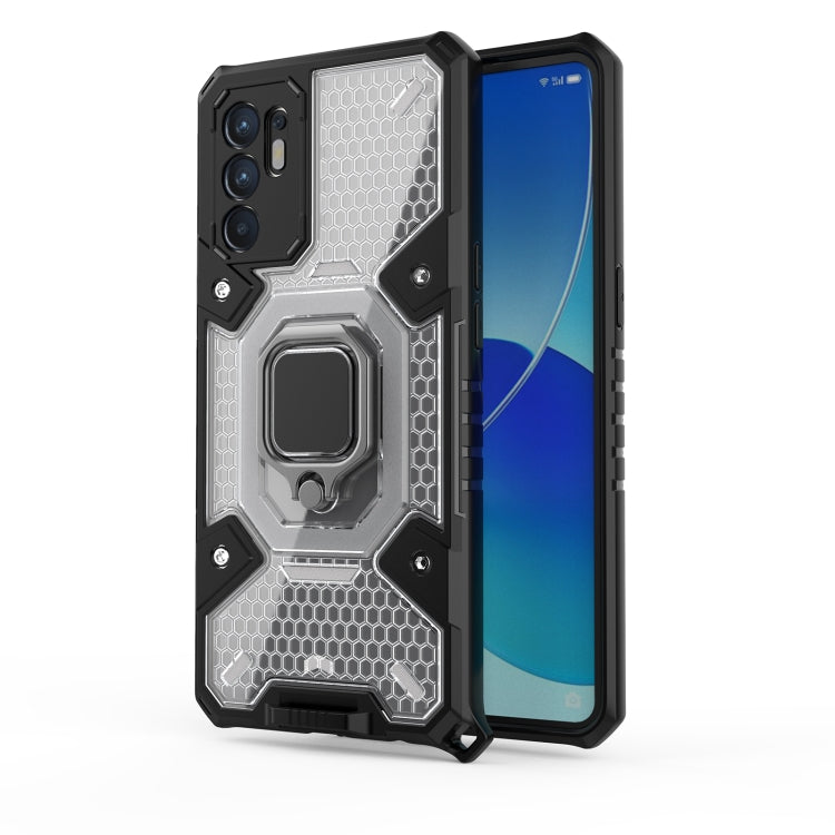 Space PC + TPU Ring Holder Protective Case, For OPPO Reno6 4G Overseas Version, For OPPO Reno 6Z