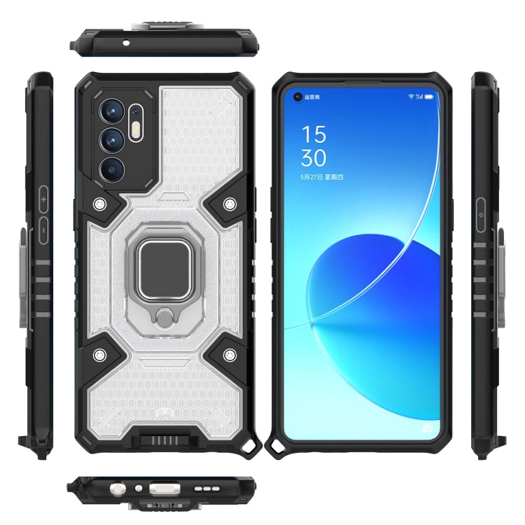 Space PC + TPU Ring Holder Protective Case, For OPPO Reno6 4G Overseas Version, For OPPO Reno 6Z