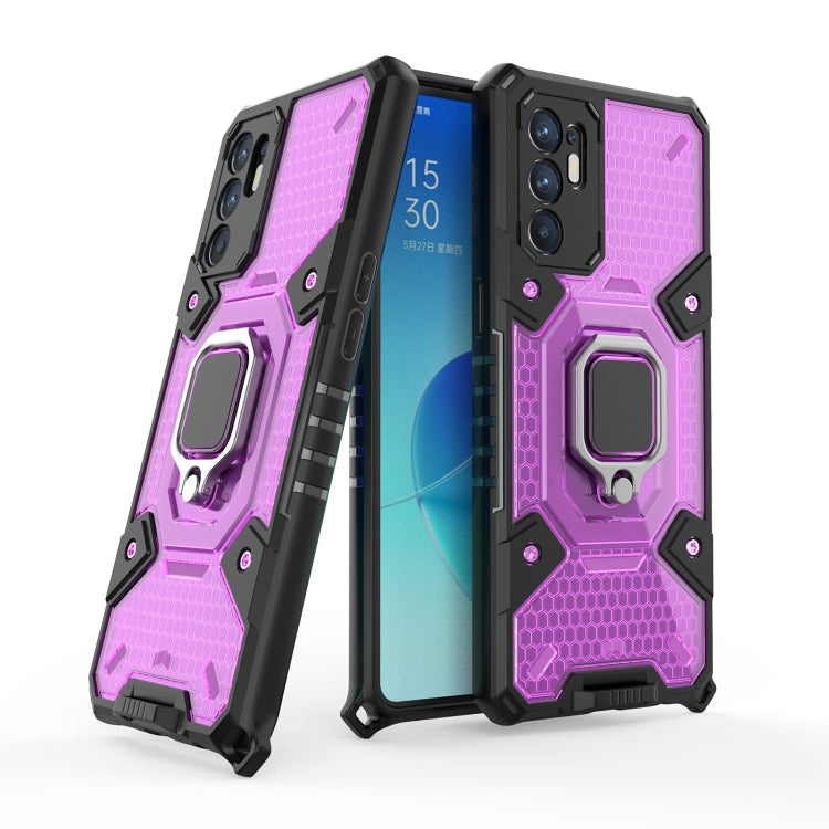 Space PC + TPU Ring Holder Protective Case, For OPPO Reno6 4G Overseas Version, For OPPO Reno 6Z