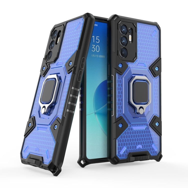 Space PC + TPU Ring Holder Protective Case, For OPPO Reno6 4G Overseas Version, For OPPO Reno 6Z