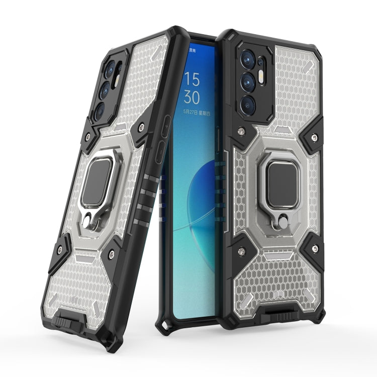 Space PC + TPU Ring Holder Protective Case, For OPPO Reno6 4G Overseas Version, For OPPO Reno 6Z