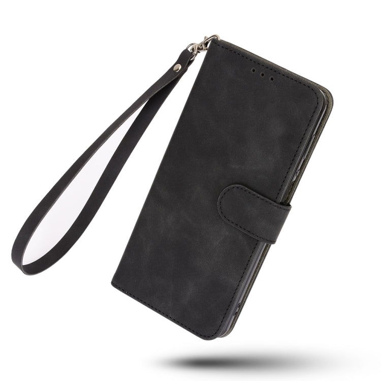 Solid Color Skin Feel Magnetic Buckle Horizontal Flip PU Leather Case with Holder & Card Slots & Wallet