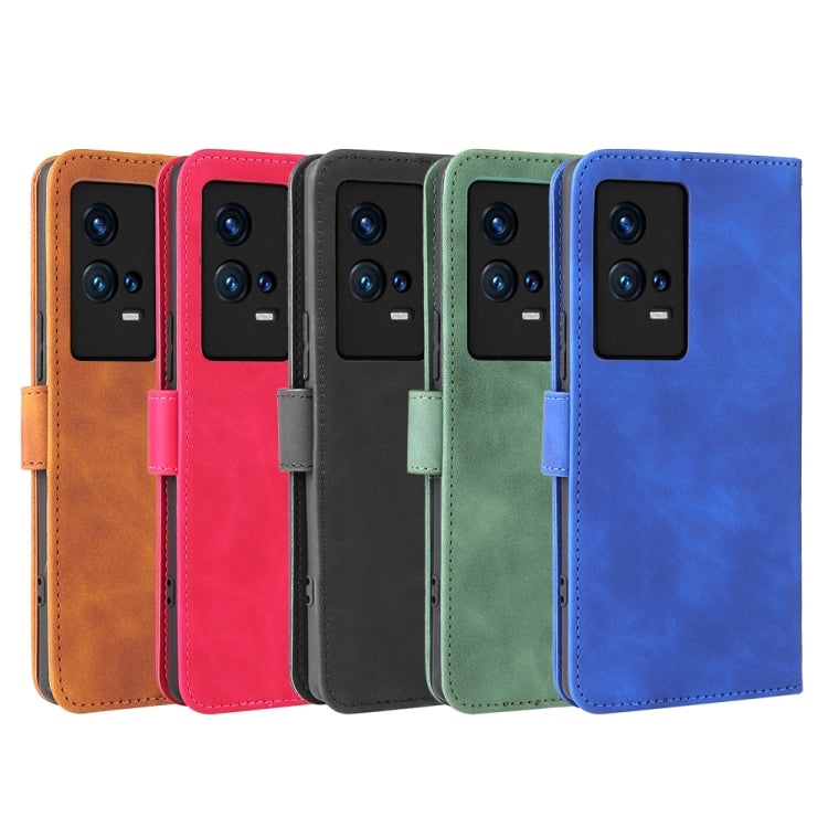 Solid Color Skin Feel Magnetic Buckle Horizontal Flip PU Leather Case with Holder &amp; Card Slots &amp; Wallet