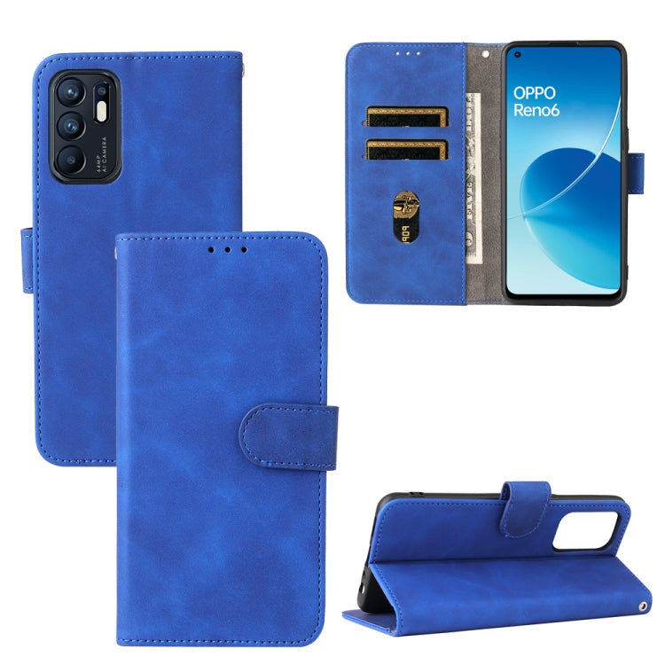 Solid Color Skin Feel Magnetic Buckle Horizontal Flip PU Leather Case with Holder &amp; Card Slots &amp; Wallet