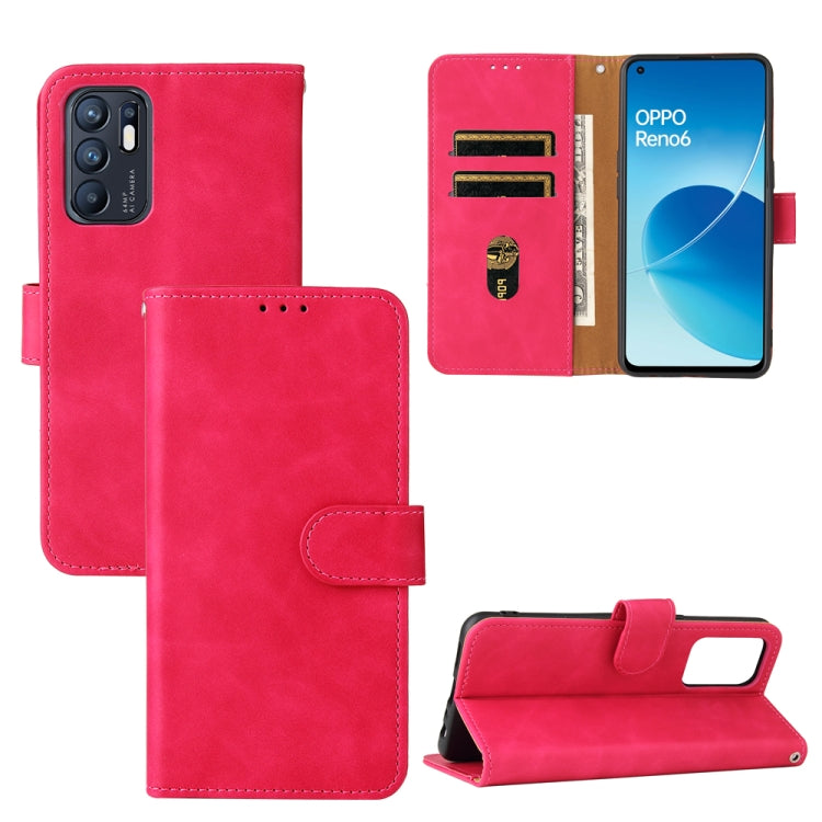 Solid Color Skin Feel Magnetic Buckle Horizontal Flip PU Leather Case with Holder & Card Slots & Wallet