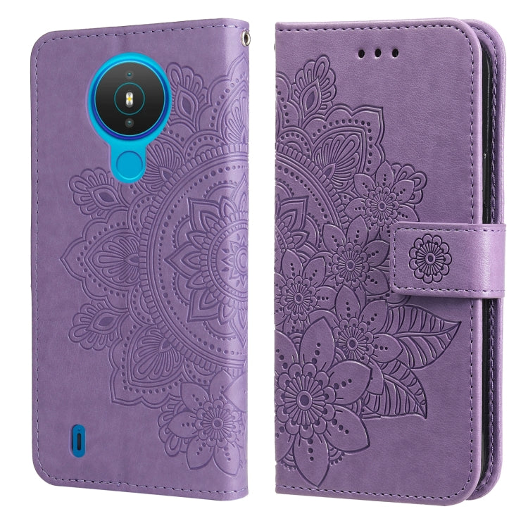 7-petal Flowers Embossing Pattern Horizontal Flip PU Leather Case with Holder &amp; Card Slots &amp; Wallet &amp; Photo Frame