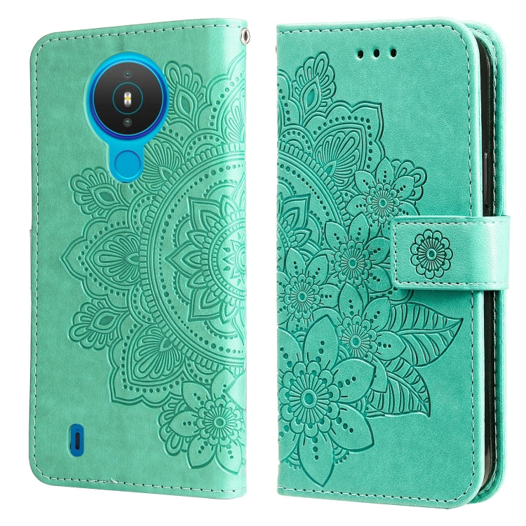 7-petal Flowers Embossing Pattern Horizontal Flip PU Leather Case with Holder &amp; Card Slots &amp; Wallet &amp; Photo Frame