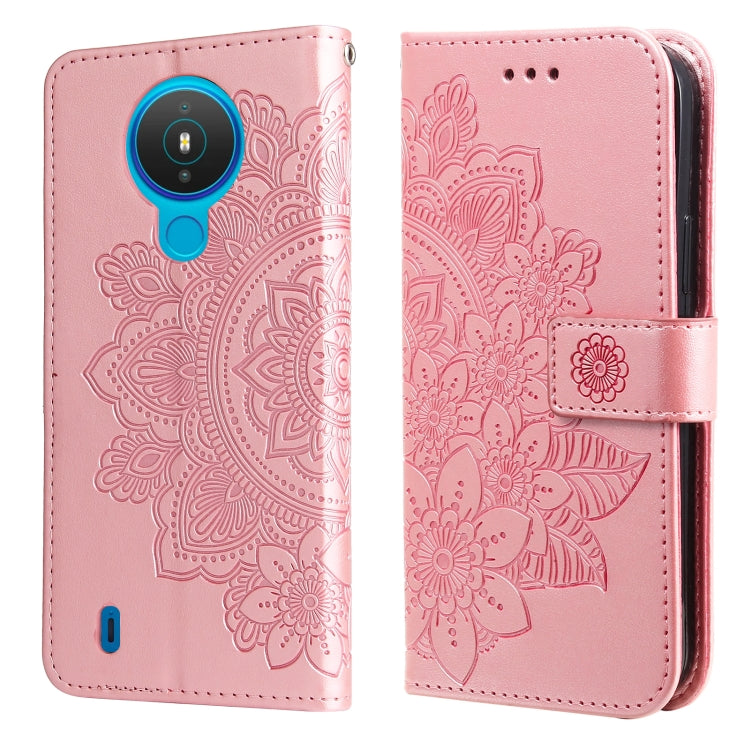 7-petal Flowers Embossing Pattern Horizontal Flip PU Leather Case with Holder &amp; Card Slots &amp; Wallet &amp; Photo Frame