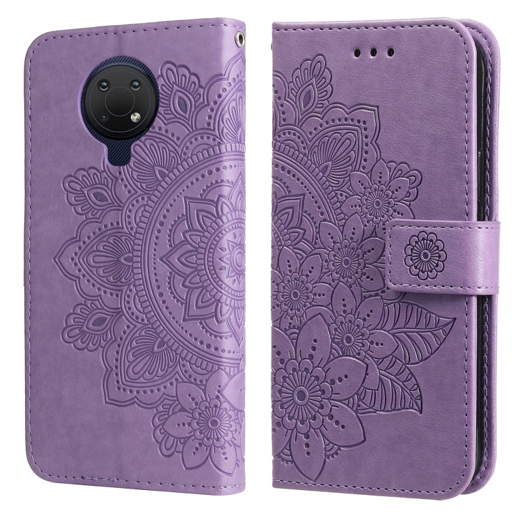 7-petal Flowers Embossing Pattern Horizontal Flip PU Leather Case with Holder & Card Slots & Wallet & Photo Frame