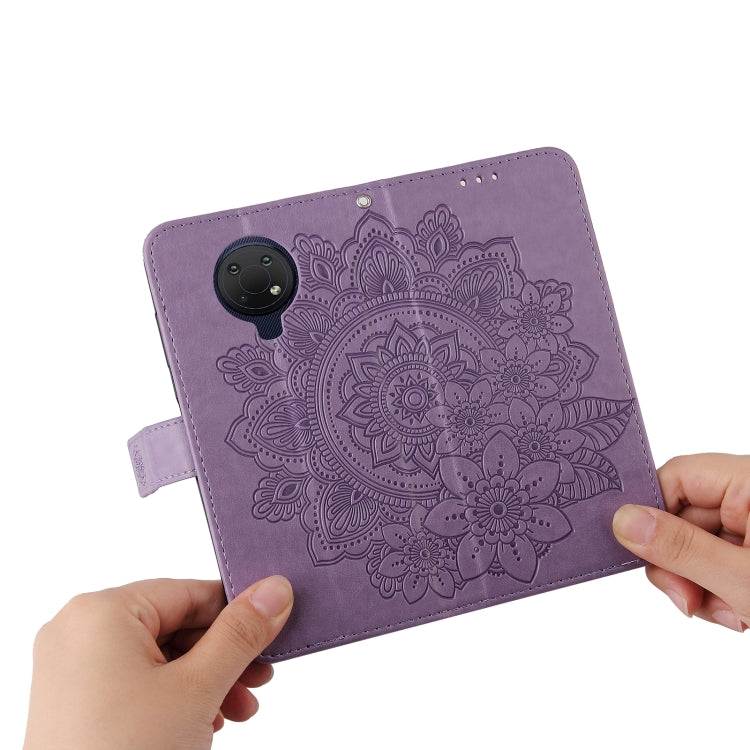 7-petal Flowers Embossing Pattern Horizontal Flip PU Leather Case with Holder &amp; Card Slots &amp; Wallet &amp; Photo Frame