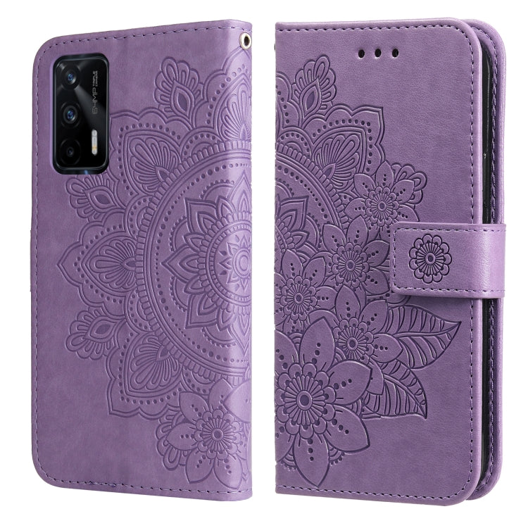 7-petal Flowers Embossing Pattern Horizontal Flip PU Leather Case with Holder &amp; Card Slots &amp; Wallet &amp; Photo Frame