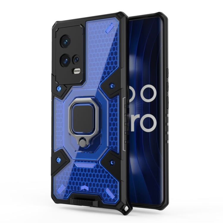 Space PC + TPU Ring Holder Protective Case, For vivo iQOO 8 Pro