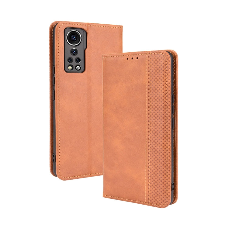 Magnetic Buckle Retro Pattern Horizontal Flip Leather Case with Holder & Card Slot & Wallet, For UMIDIGI Bison Pro, For ZTE Axon 30 5G