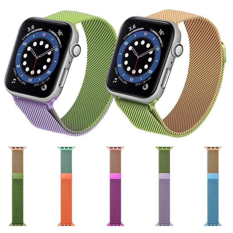 Gradient Color Milan Replacement Strap Watchband For Apple Watch Series, 7 41mm/6&amp;SE&amp;5&amp;4 40mm/3&amp;2&amp;1 38mm, 7 45mm/6&amp;SE&amp;5&amp;4 44mm/3&amp;2&amp;1 42mm