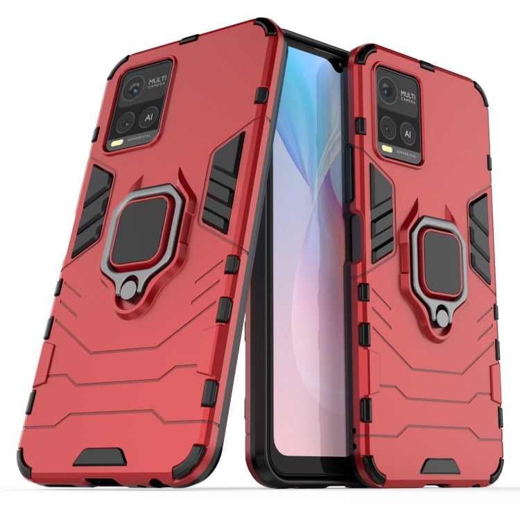 Shockproof PC + TPU Protective Case with Magnetic Ring Holder, For vivo Y21