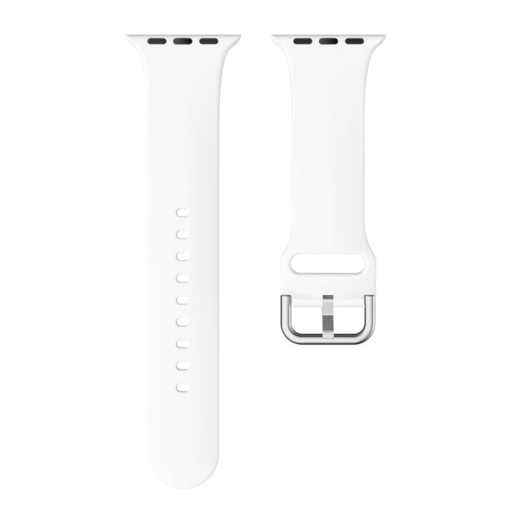 Single-color Silicone Buckle Replacement Strap Watchband For Apple Watch Series, 7 41mm / 6 &amp; SE &amp; 5 &amp; 4 40mm / 3 &amp; 2 &amp; 1 38mm, 7 45mm / 6 &amp; SE &amp; 5 &amp; 4 44mm / 3 &amp; 2 &amp; 1 42mm