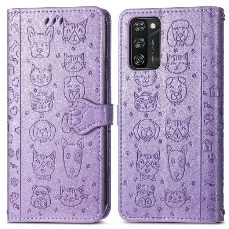 Lovely Cat and Dog Embossing Pattern Horizontal Flip Leather Case , with Holder & Card Slots & Wallet & Cartoon Clasp & Lanyard, For Blackview A100, For Huawei nova 8 SE Youth, For Infinix Hot 10T, For Infinix Note 10 Pro