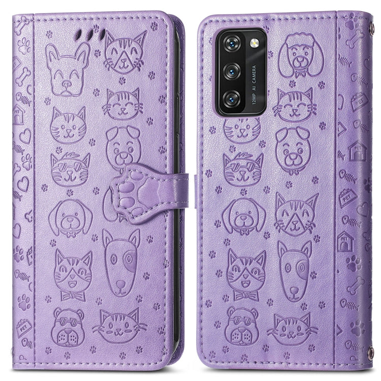 Lovely Cat and Dog Embossing Pattern Horizontal Flip Leather Case , with Holder &amp; Card Slots &amp; Wallet &amp; Cartoon Clasp &amp; Lanyard, For Blackview A100, For Huawei nova 8 SE Youth, For Infinix Hot 10T, For Infinix Note 10 Pro