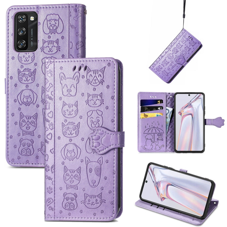 Lovely Cat and Dog Embossing Pattern Horizontal Flip Leather Case , with Holder &amp; Card Slots &amp; Wallet &amp; Cartoon Clasp &amp; Lanyard, For Blackview A100, For Huawei nova 8 SE Youth, For Infinix Hot 10T, For Infinix Note 10 Pro