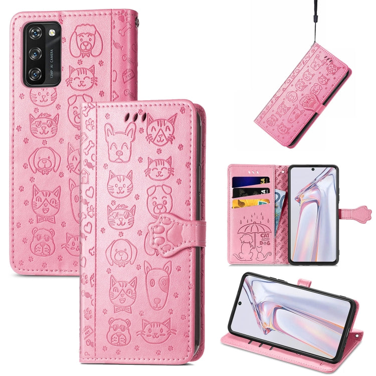 Lovely Cat and Dog Embossing Pattern Horizontal Flip Leather Case , with Holder &amp; Card Slots &amp; Wallet &amp; Cartoon Clasp &amp; Lanyard, For Blackview A100, For Huawei nova 8 SE Youth, For Infinix Hot 10T, For Infinix Note 10 Pro