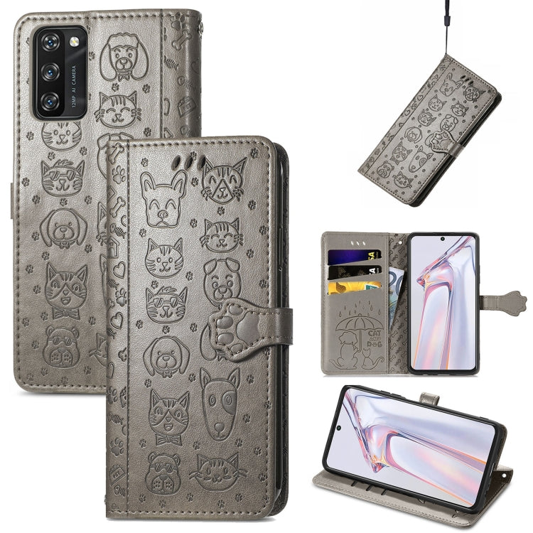 Lovely Cat and Dog Embossing Pattern Horizontal Flip Leather Case , with Holder & Card Slots & Wallet & Cartoon Clasp & Lanyard, For Blackview A100, For Huawei nova 8 SE Youth, For Infinix Hot 10T, For Infinix Note 10 Pro