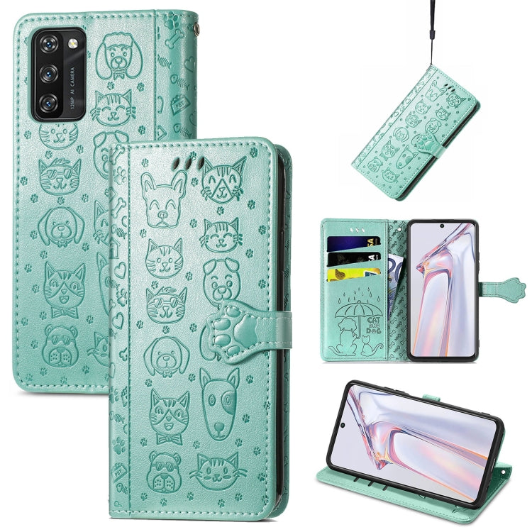 Lovely Cat and Dog Embossing Pattern Horizontal Flip Leather Case , with Holder & Card Slots & Wallet & Cartoon Clasp & Lanyard, For Blackview A100, For Huawei nova 8 SE Youth, For Infinix Hot 10T, For Infinix Note 10 Pro