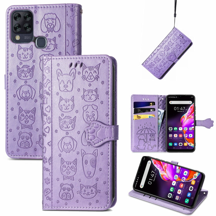 Lovely Cat and Dog Embossing Pattern Horizontal Flip Leather Case , with Holder & Card Slots & Wallet & Cartoon Clasp & Lanyard, For Blackview A100, For Huawei nova 8 SE Youth, For Infinix Hot 10T, For Infinix Note 10 Pro