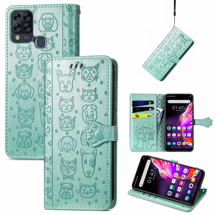 Lovely Cat and Dog Embossing Pattern Horizontal Flip Leather Case , with Holder &amp; Card Slots &amp; Wallet &amp; Cartoon Clasp &amp; Lanyard, For Blackview A100, For Huawei nova 8 SE Youth, For Infinix Hot 10T, For Infinix Note 10 Pro