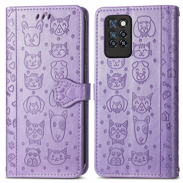 Lovely Cat and Dog Embossing Pattern Horizontal Flip Leather Case , with Holder &amp; Card Slots &amp; Wallet &amp; Cartoon Clasp &amp; Lanyard, For infinix Smart 5, For Motorola Moto Edge 20 Lite, For Motorola Moto Edge 20, For Oukitel C21 Pro
