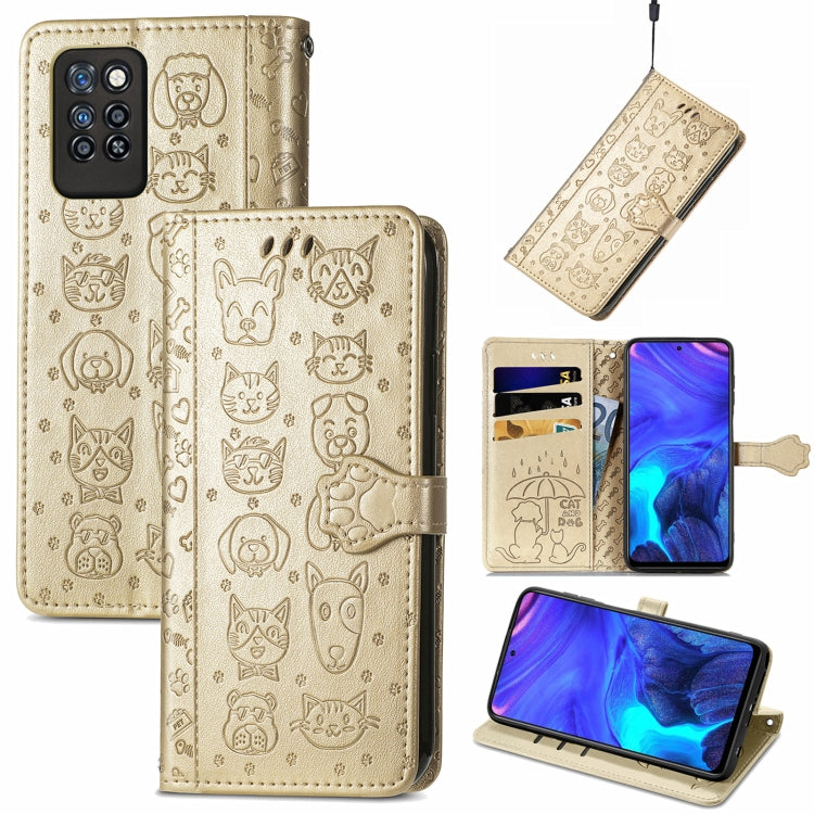 Lovely Cat and Dog Embossing Pattern Horizontal Flip Leather Case , with Holder & Card Slots & Wallet & Cartoon Clasp & Lanyard, For Blackview A100, For Huawei nova 8 SE Youth, For Infinix Hot 10T, For Infinix Note 10 Pro