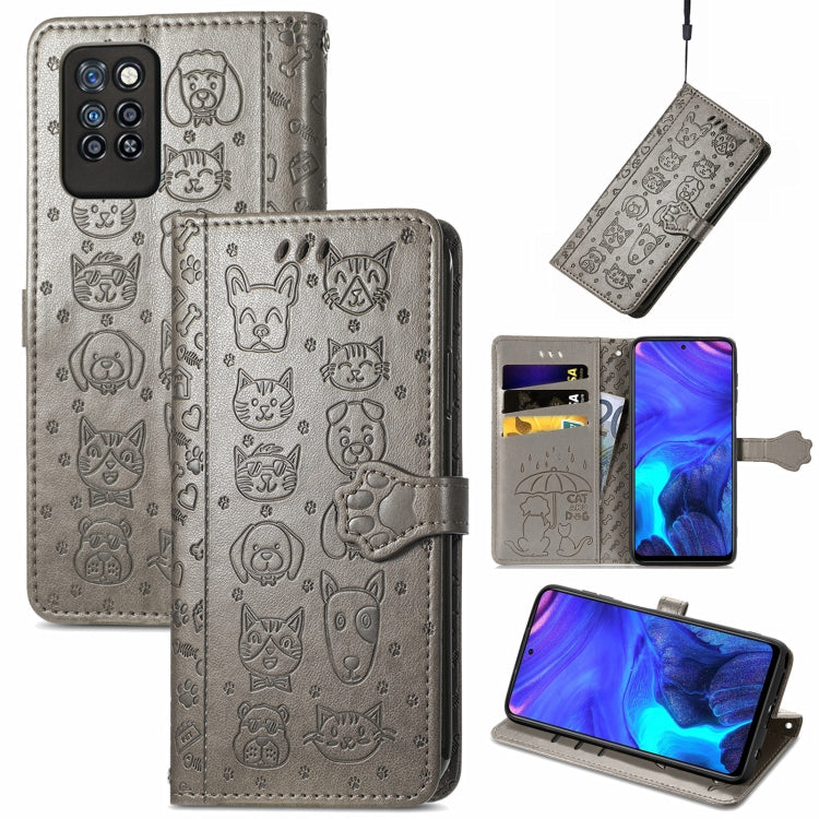 Lovely Cat and Dog Embossing Pattern Horizontal Flip Leather Case , with Holder &amp; Card Slots &amp; Wallet &amp; Cartoon Clasp &amp; Lanyard, For infinix Smart 5, For Motorola Moto Edge 20 Lite, For Motorola Moto Edge 20, For Oukitel C21 Pro
