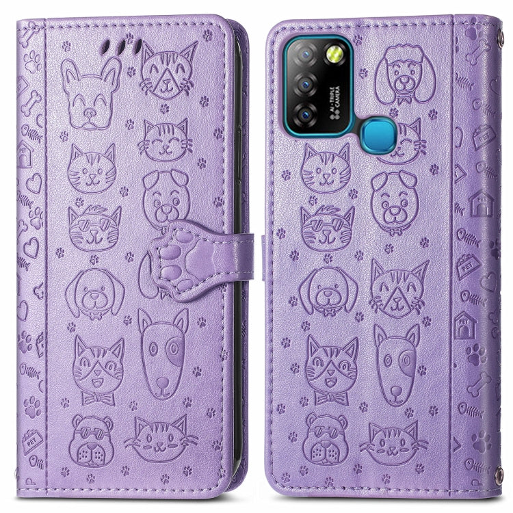 Lovely Cat and Dog Embossing Pattern Horizontal Flip Leather Case , with Holder & Card Slots & Wallet & Cartoon Clasp & Lanyard, For infinix Smart 5, For Motorola Moto Edge 20 Lite, For Motorola Moto Edge 20, For Oukitel C21 Pro