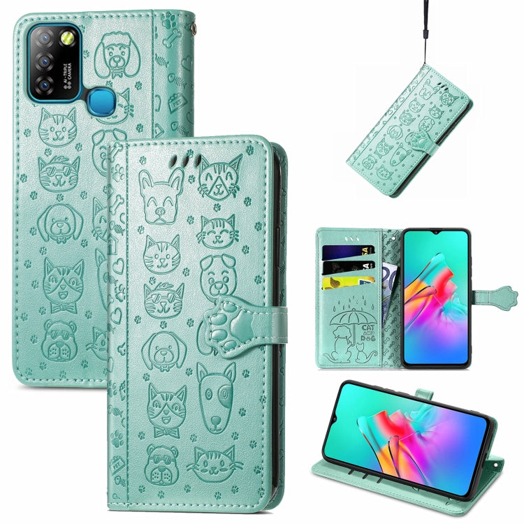 Lovely Cat and Dog Embossing Pattern Horizontal Flip Leather Case , with Holder &amp; Card Slots &amp; Wallet &amp; Cartoon Clasp &amp; Lanyard, For infinix Smart 5, For Motorola Moto Edge 20 Lite, For Motorola Moto Edge 20, For Oukitel C21 Pro