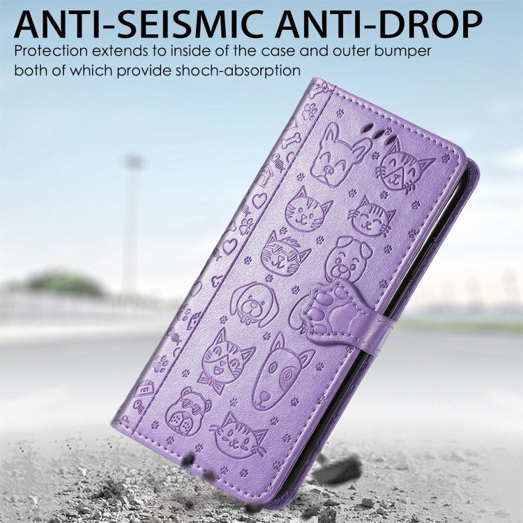 Lovely Cat and Dog Embossing Pattern Horizontal Flip Leather Case , with Holder &amp; Card Slots &amp; Wallet &amp; Cartoon Clasp &amp; Lanyard, For OPPO Realme GT Master, For vivo S7, For vivo V21, For ZTE Axon 30 5G