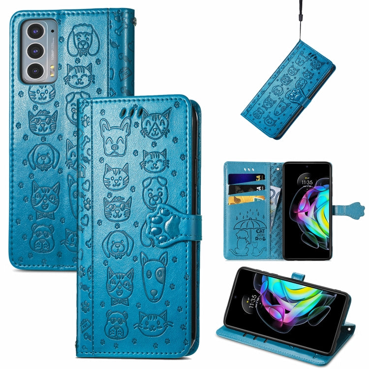 Lovely Cat and Dog Embossing Pattern Horizontal Flip Leather Case , with Holder &amp; Card Slots &amp; Wallet &amp; Cartoon Clasp &amp; Lanyard, For OPPO Realme GT Master, For vivo S7, For vivo V21, For ZTE Axon 30 5G