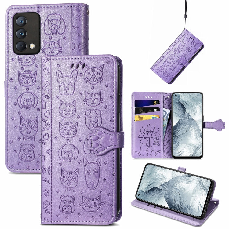 Lovely Cat and Dog Embossing Pattern Horizontal Flip Leather Case , with Holder &amp; Card Slots &amp; Wallet &amp; Cartoon Clasp &amp; Lanyard, For OPPO Realme GT Master, For vivo S7, For vivo V21, For ZTE Axon 30 5G